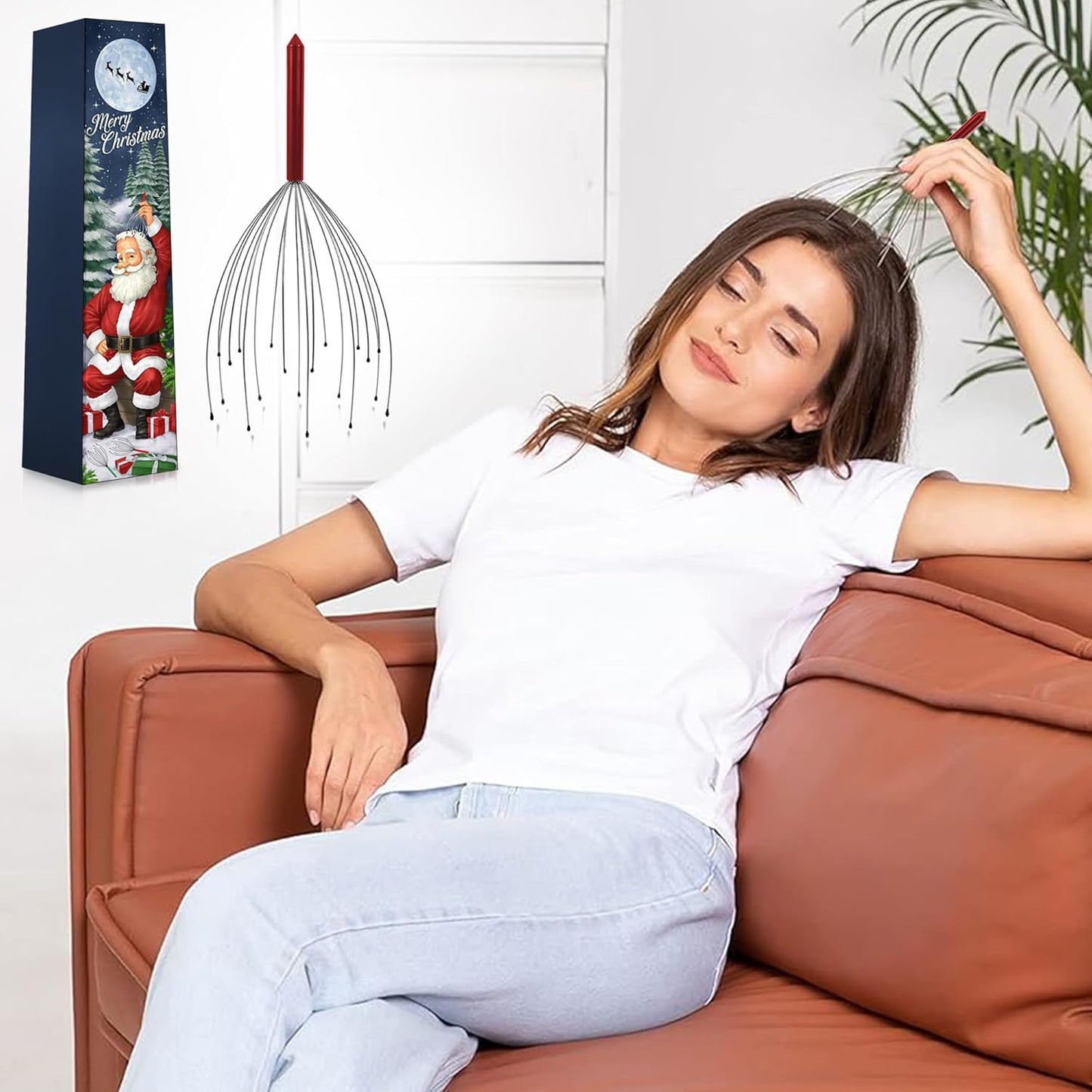 Head Massager Scalp Stocking Stuffers for Adults Men Women White Elephant Gifts Teens Gift for Men Who Have Everything Dad Christmas Mom Grandma Grandpa Him Her Stuffer Husband Ideas Boyfriend Father