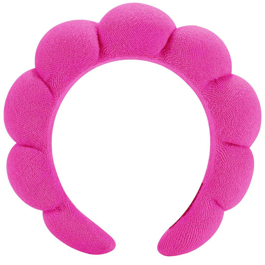 Spa Headbands: Makeup & Face Wash Headbands for Skincare, Masks, and Treatments - Terry Cloth, Puffy Design