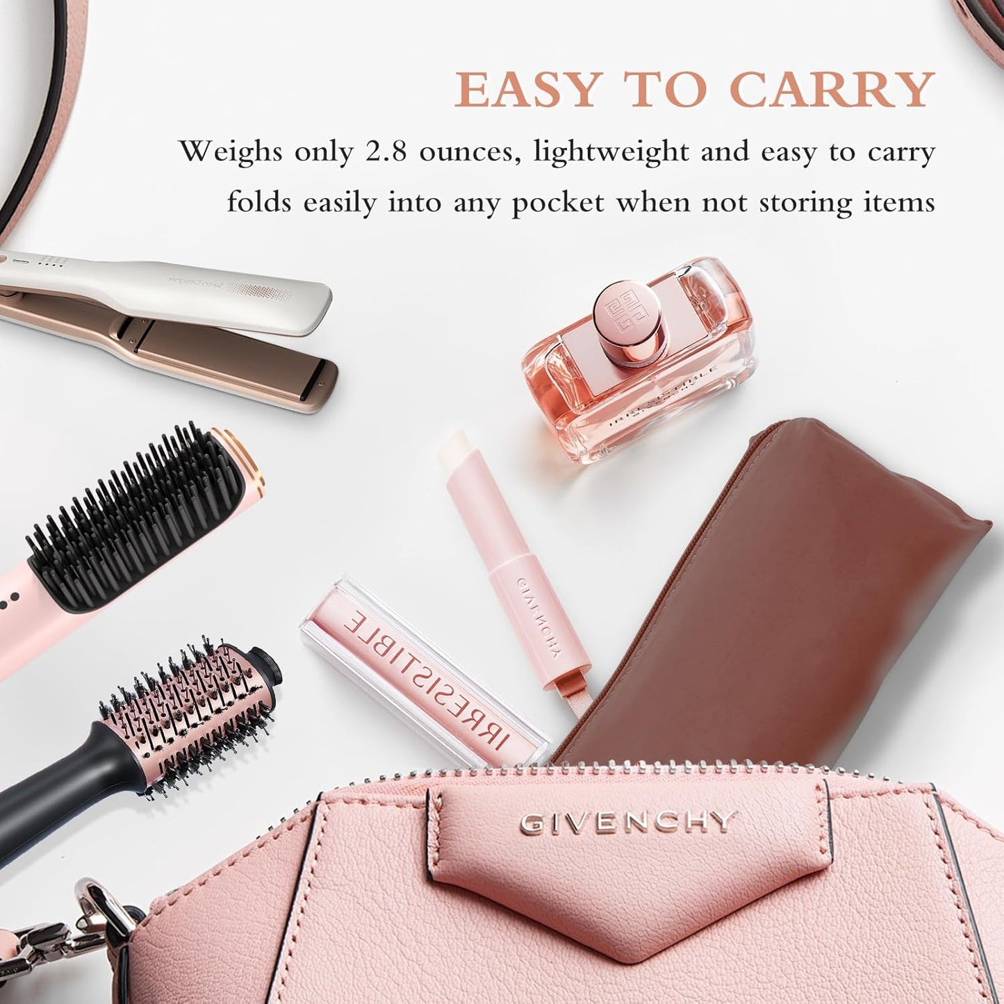 Professional Hot Hair Tools Organizer Bag Portable Travel Heat Resistant Storage Case Pouch for Curling Irons, Flat Irons, Hair Straightener and Styling Tools(17.7" x 3.2"x 3.2")