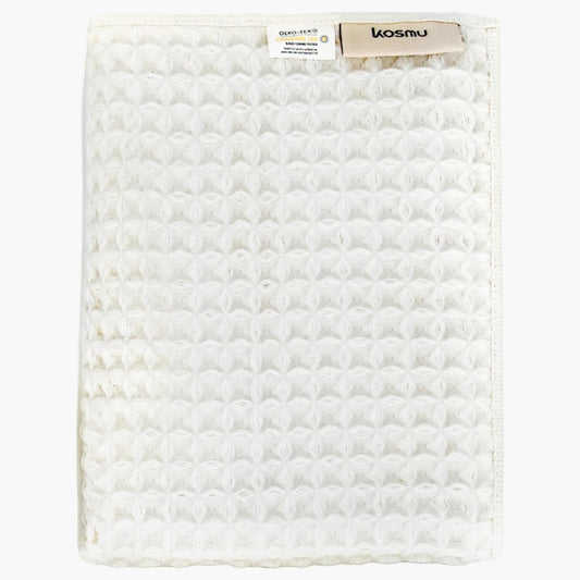 Luxury Japanese Cotton Waffle Bath Towel | Plush, Absorbent, and Quick Dry (Shell White, Hand Towel, 32" x 16")