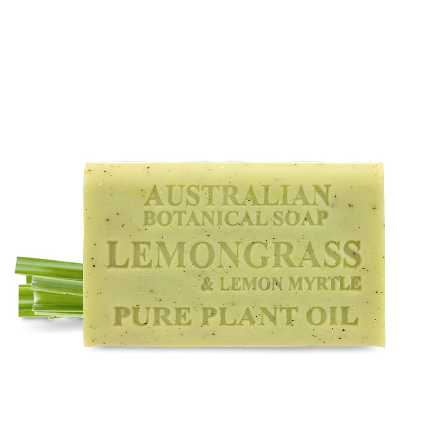 Australian Botanical Soap Lemongrass and Lemon Myrtle 6.6 oz Triple Milled Luxury Soap Bar Enriched with Shea Butter and Natural Oils, Pack of 1
