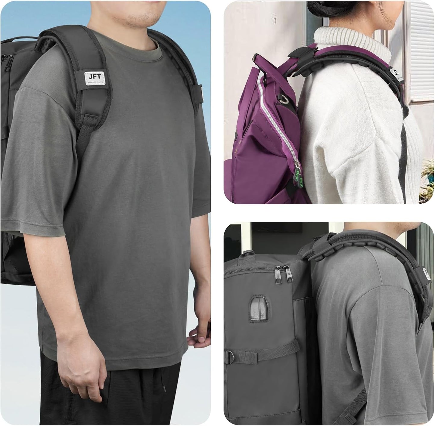 Shoulder Strap Pad of 3D Air Cushion, Backpack Accessories, Non-Slip Shoulder Strap Pad, for Hiking and Camping Bags