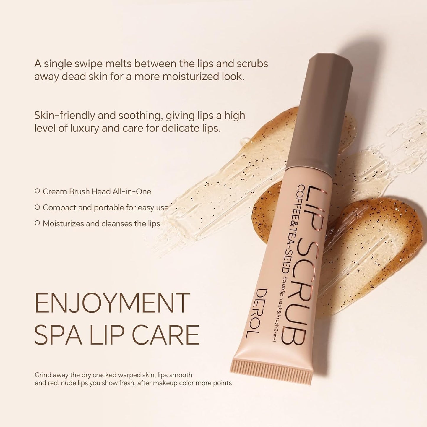 Nourishing Lip Scrub, Lip Scrub Exfoliator Gentle Exfoliation Lip Care Products for Chapped Dry and Flaky Lips Treatment