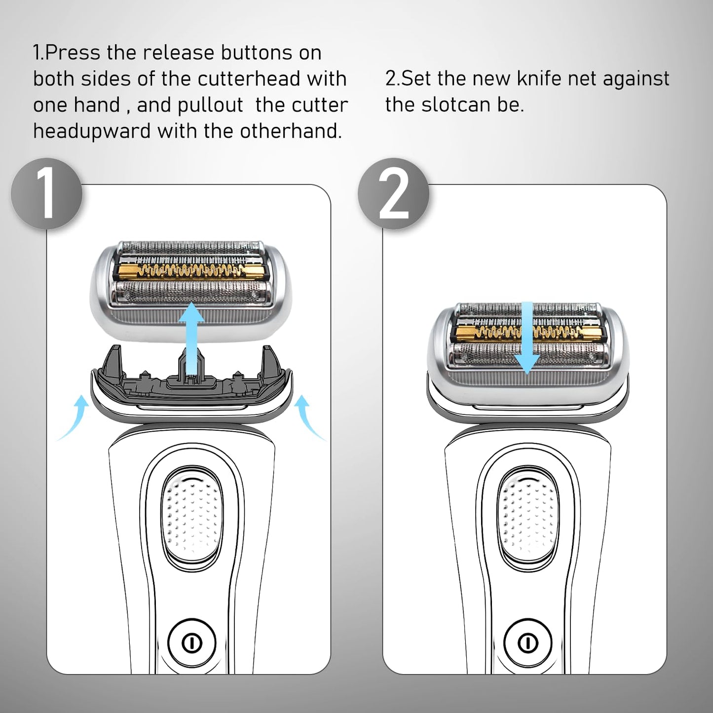 S9 94M Shaver Head for Braun Series 9 & Series 9 Pro, Replacement Foil & Cutter Blade for Braun Electric Razor 9290cc, 9291cc, 9370cc, 9376cc, 9293s, 9260s, 9295cc, 9385cc ect and More