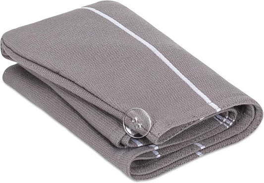 Sand Cloud Hair Towel Wrap for Women & Men, (Grey, Classic) - 100% Turkish Cotton Quick Hair Drying Towel Wrap - Absorbent Half Terry Weave Hair Plop Head Towel Wrap with Binding Edge