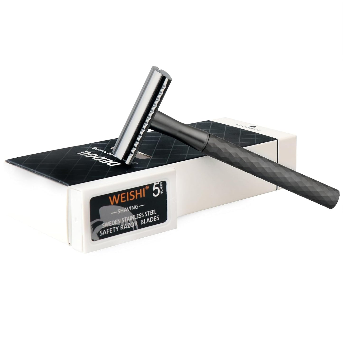 DEDGE Double Edge Eco Safety Razo Single Blade Razor for Women, Reusable Razor, with 5 Premium Razor Blades(Space Gray)