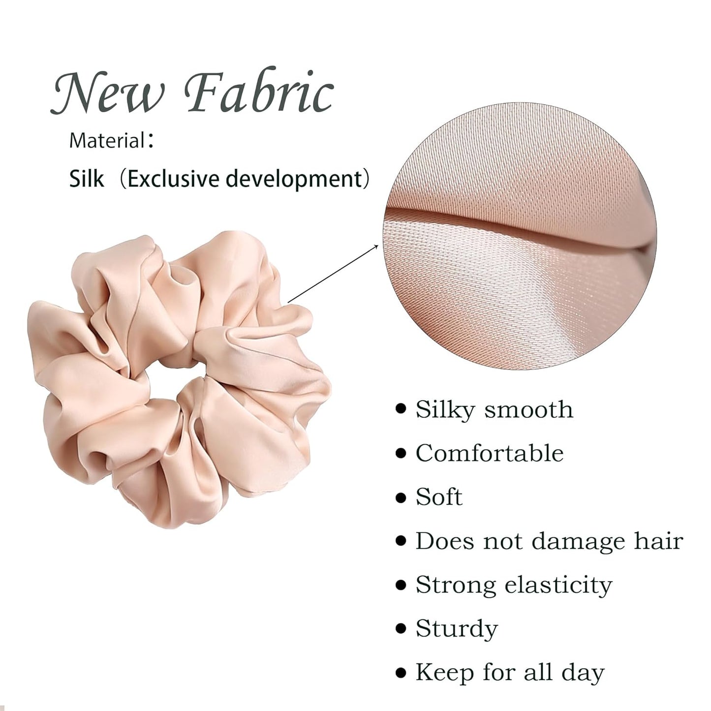 4PCS Large Satin Silk Scrunchies for Women - Big Glossy Scrunchie for Thick Hair Girl Hair Ties Ponytail Holders Jumbo Scrunchies (Blue Green Rose-Red Champagne)