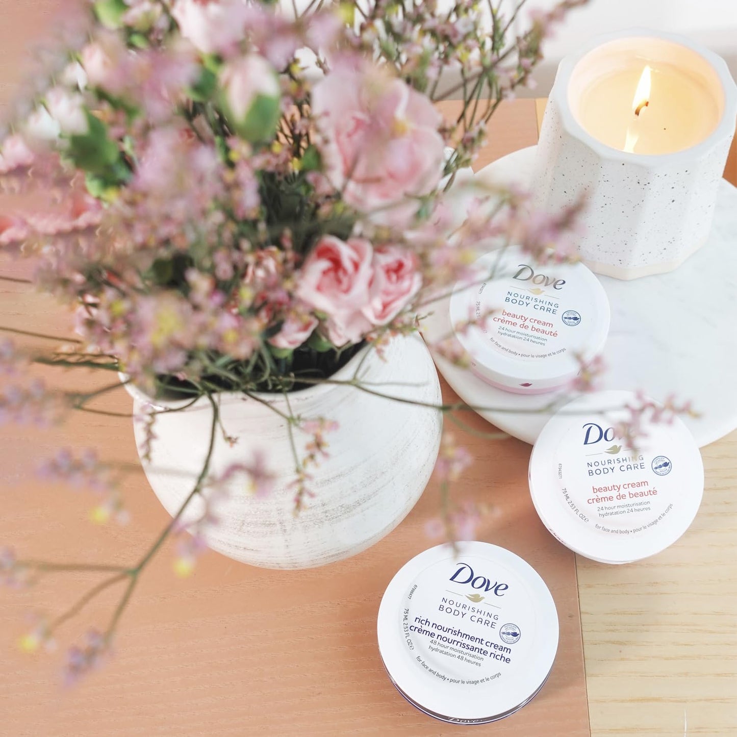 Dove Body Love Rich Nourishment Cream, Face, Hand & Body Lotion for Extremely Dry Skin, Fast-Absorbing 72-Hour Moisturizing Cream with Ceramide Serum, 5.07 Fl Oz (Pack of 6)