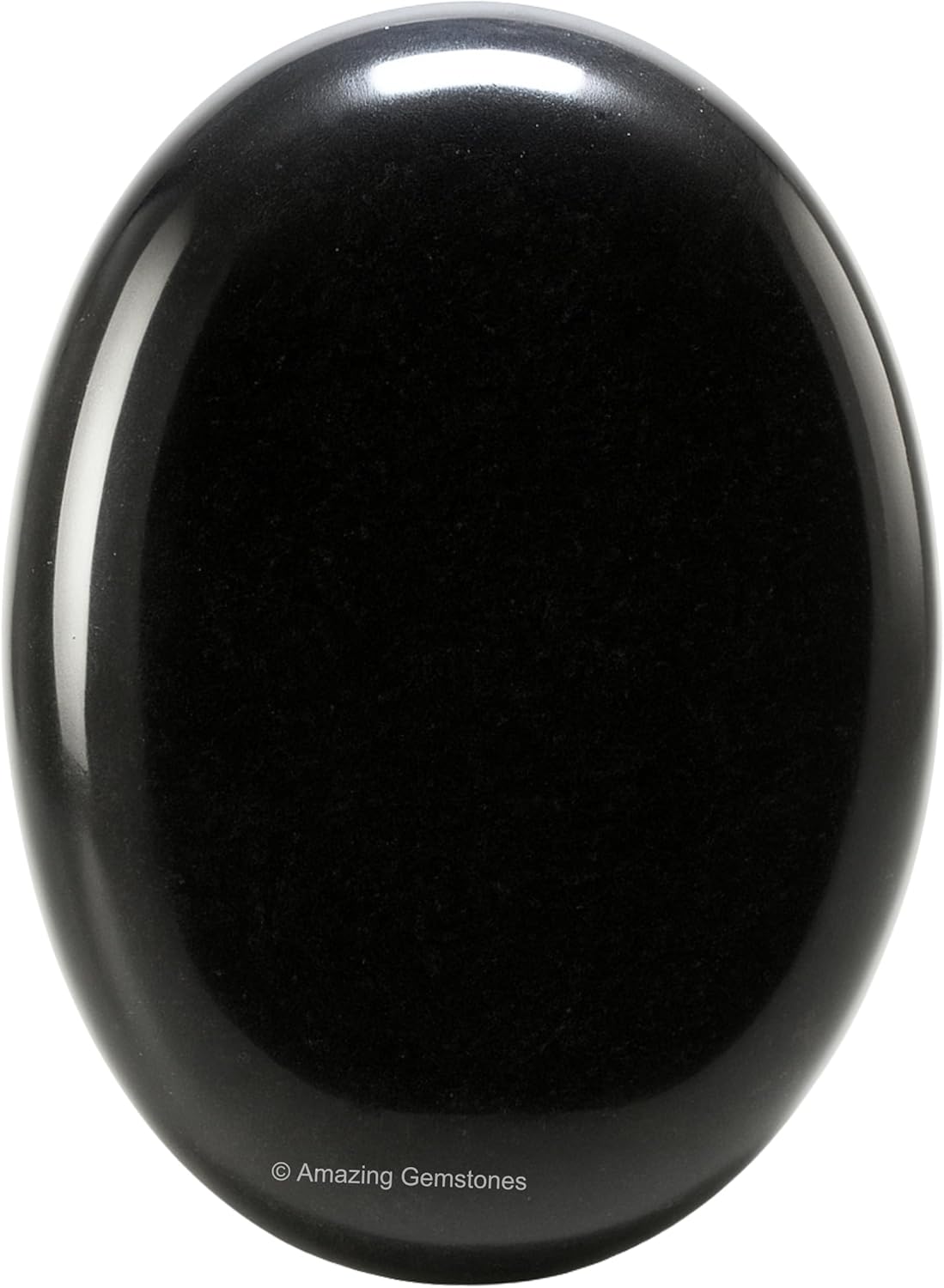 Amazing Gemstone Black Obsidian Crystals and Healing Stones - Large Palm Stone Crystals Piedra - Crystal for Good Luck, Balanced Positive Energy, Meditation - Unique Stocking Stuffers & Birthday Gift