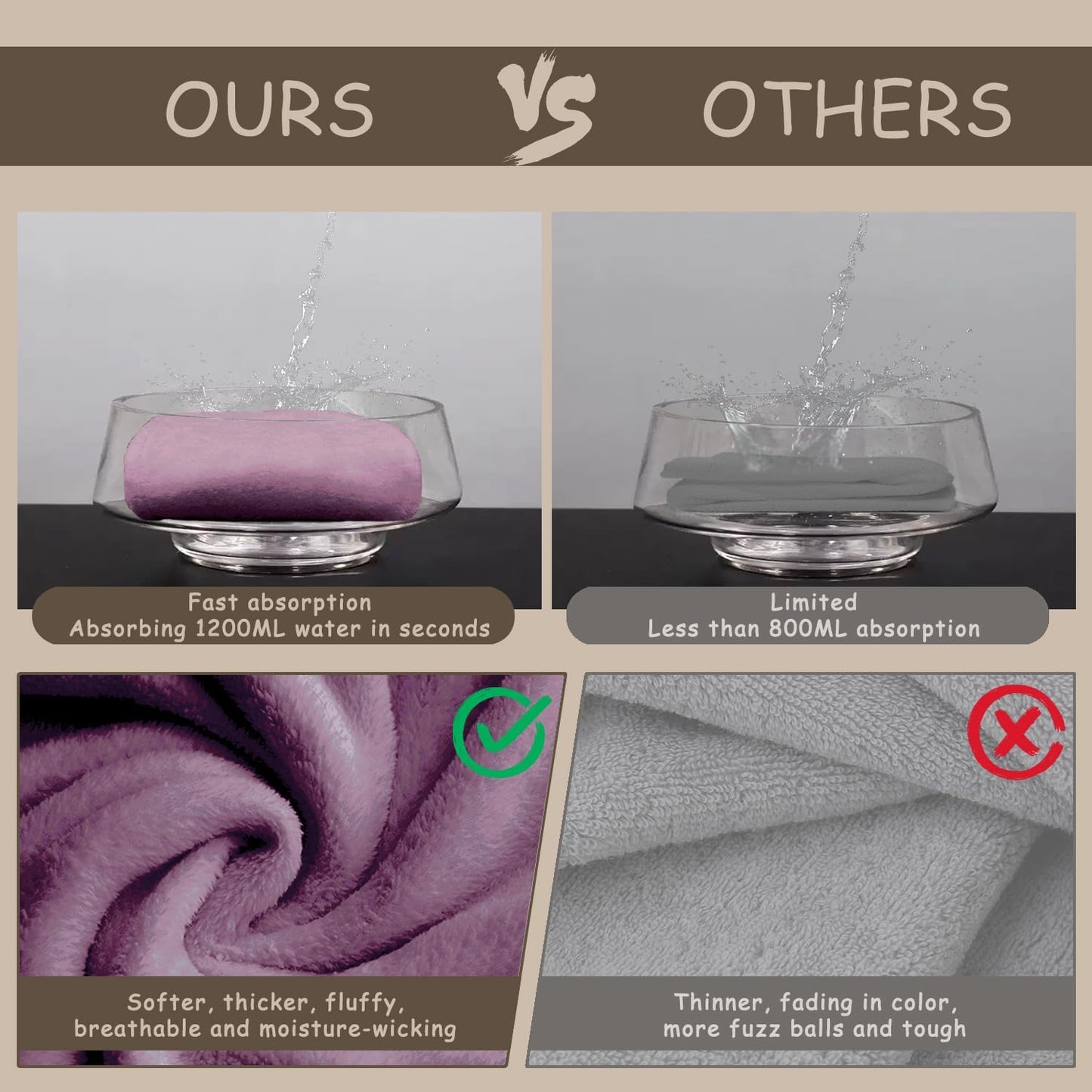 Hair Drying Towel 3 Pack - Ultra Soft Microfiber Turban Twist Hair Wrap for Women - Super Absorbent, Quick Dry Hair Towel Cap for Wet Hair (3 Colors, Yellow Green & Purple)