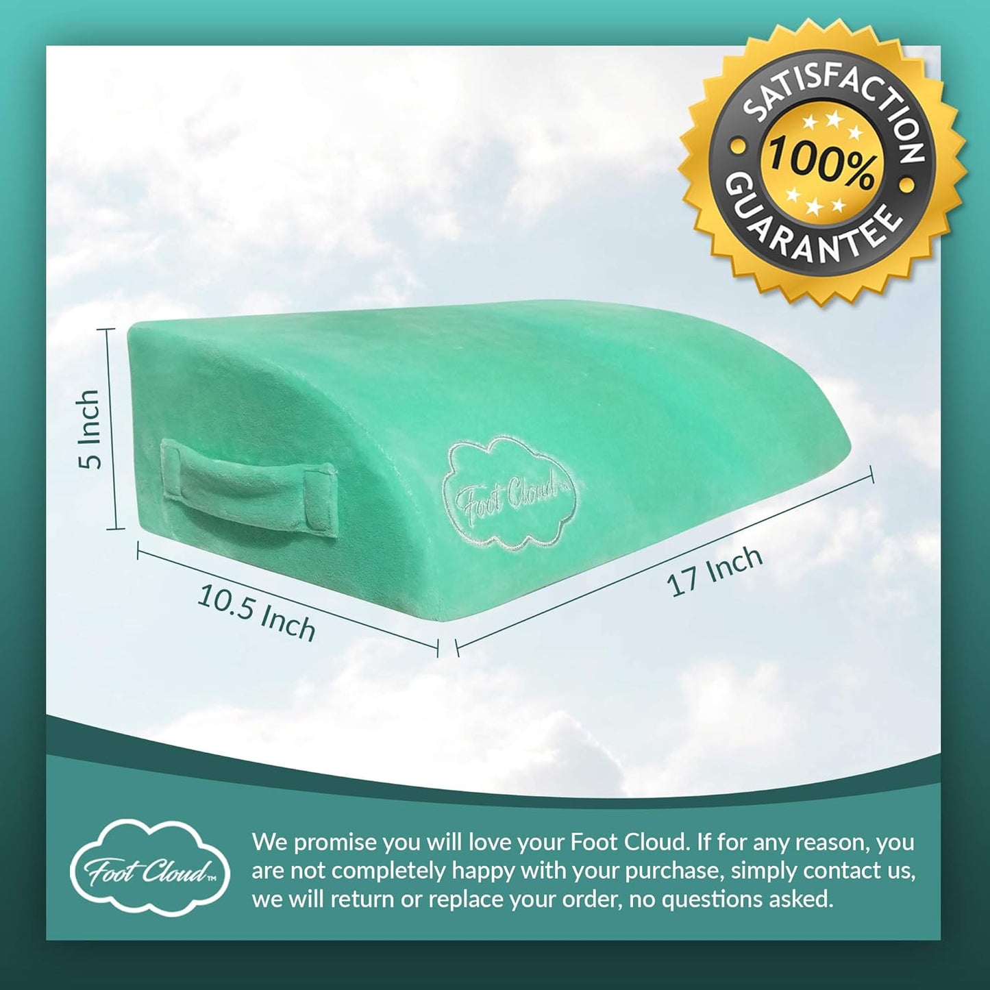 Cloud Ergonomic Foam Foot Rest. The Amazing Ergonomic Foam Desk, Office and Under Desk Foot Rest - Like Your Feet are Floating on a Cloud