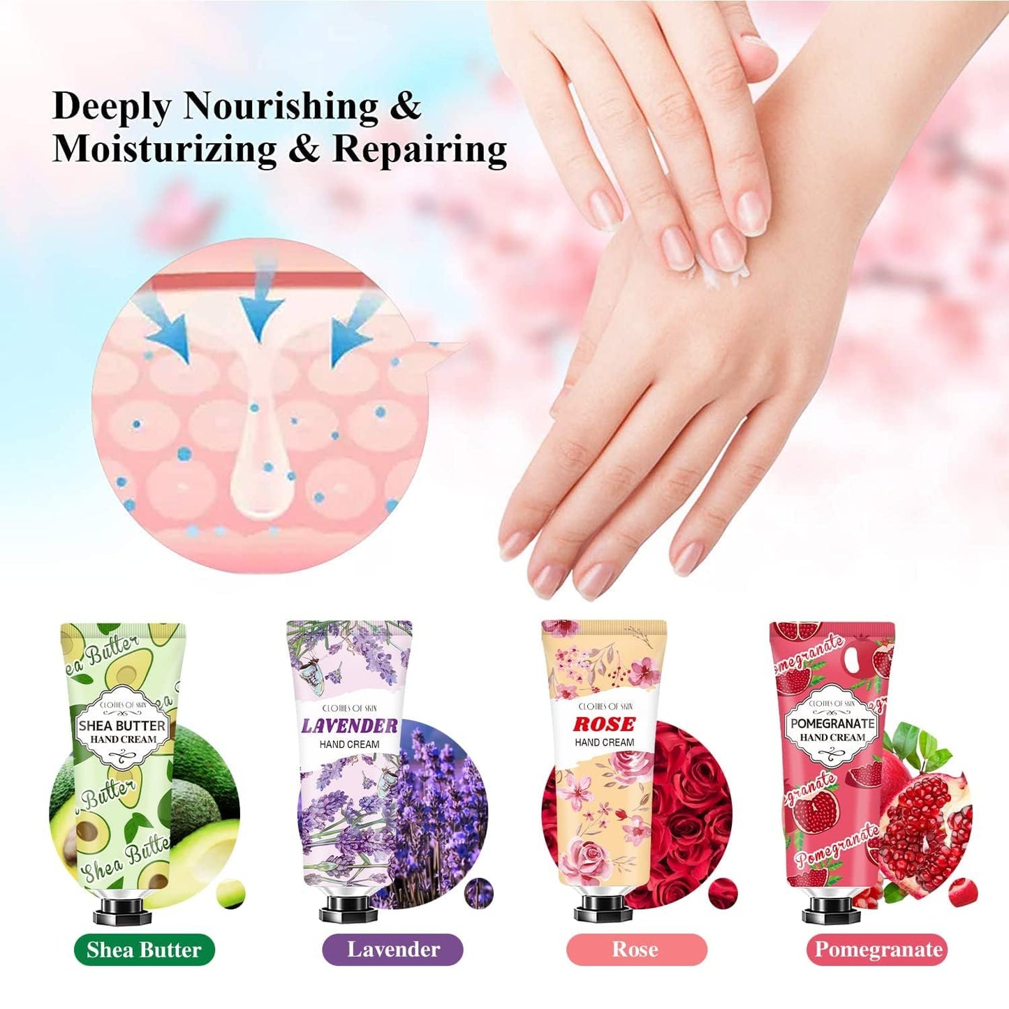 8 PACK Hand Cream Christmas Gifts for Women,Travel Size in Bulk Lotions for Dry Hands,Mini Hand Lotion for Mothers Day Gifts,Easter Gift for Teens,Appreciation Gift,Baby Shower Party Gift