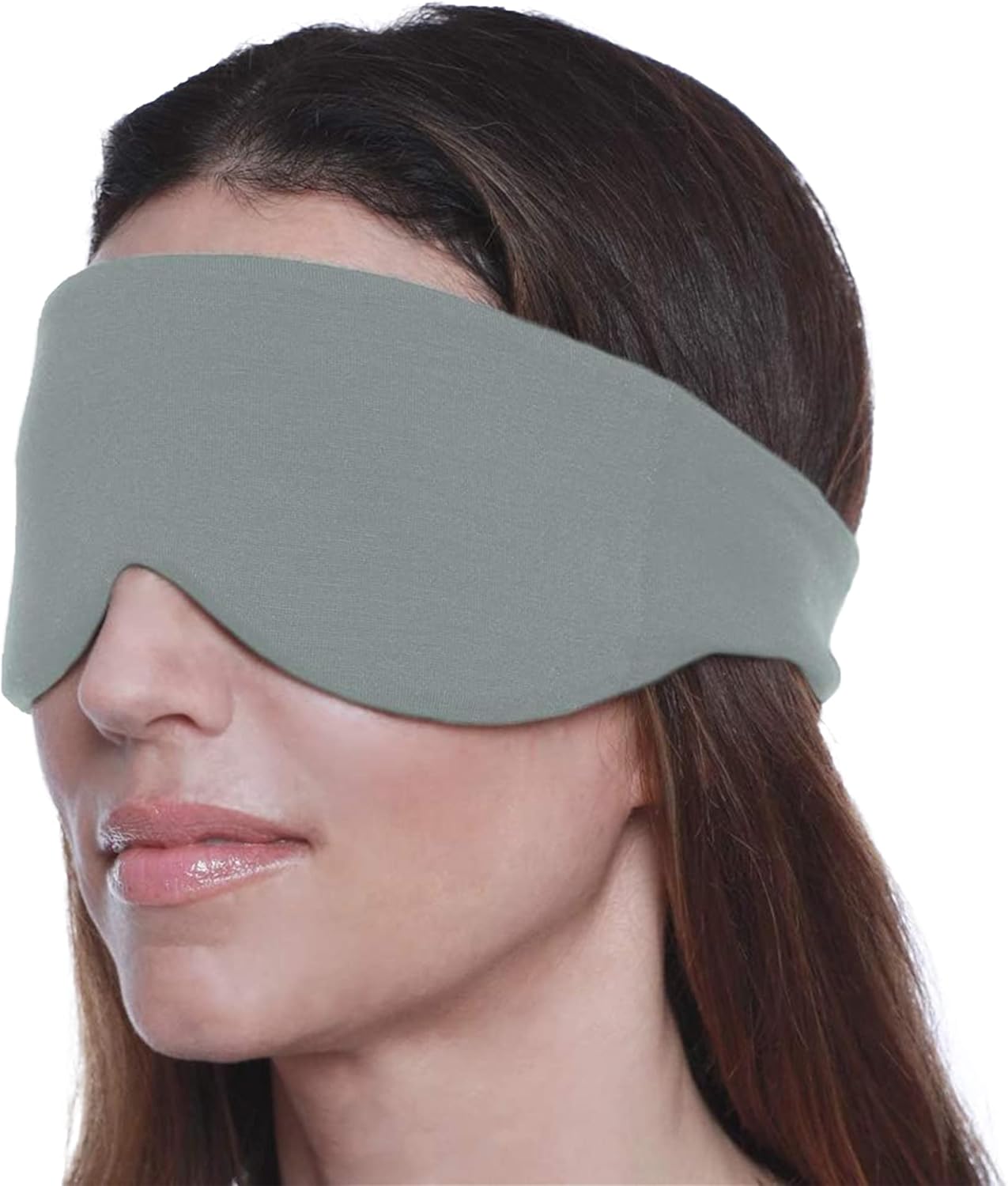 Happyluxe Escape Sleep Mask - Buttery Soft Airplane Eye Mask for Sleeping or Napping in Bed. Machine Washable. - Sage Green, Made in USA
