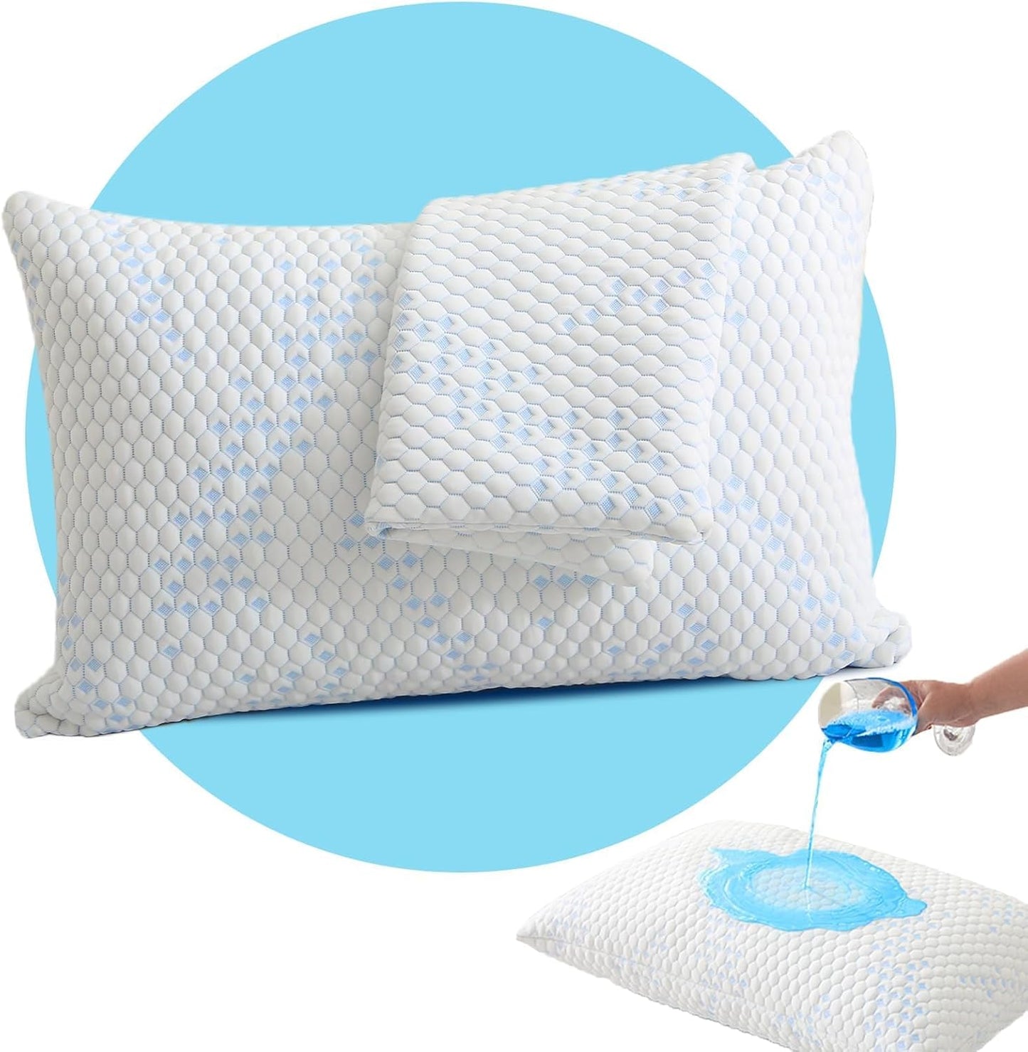 Pillow Protectors (2 Pack) Queen, Waterproof Pillowcase with Zipper, Breathable, Soft Pillow Cover for Better Sleep, Machine Washable