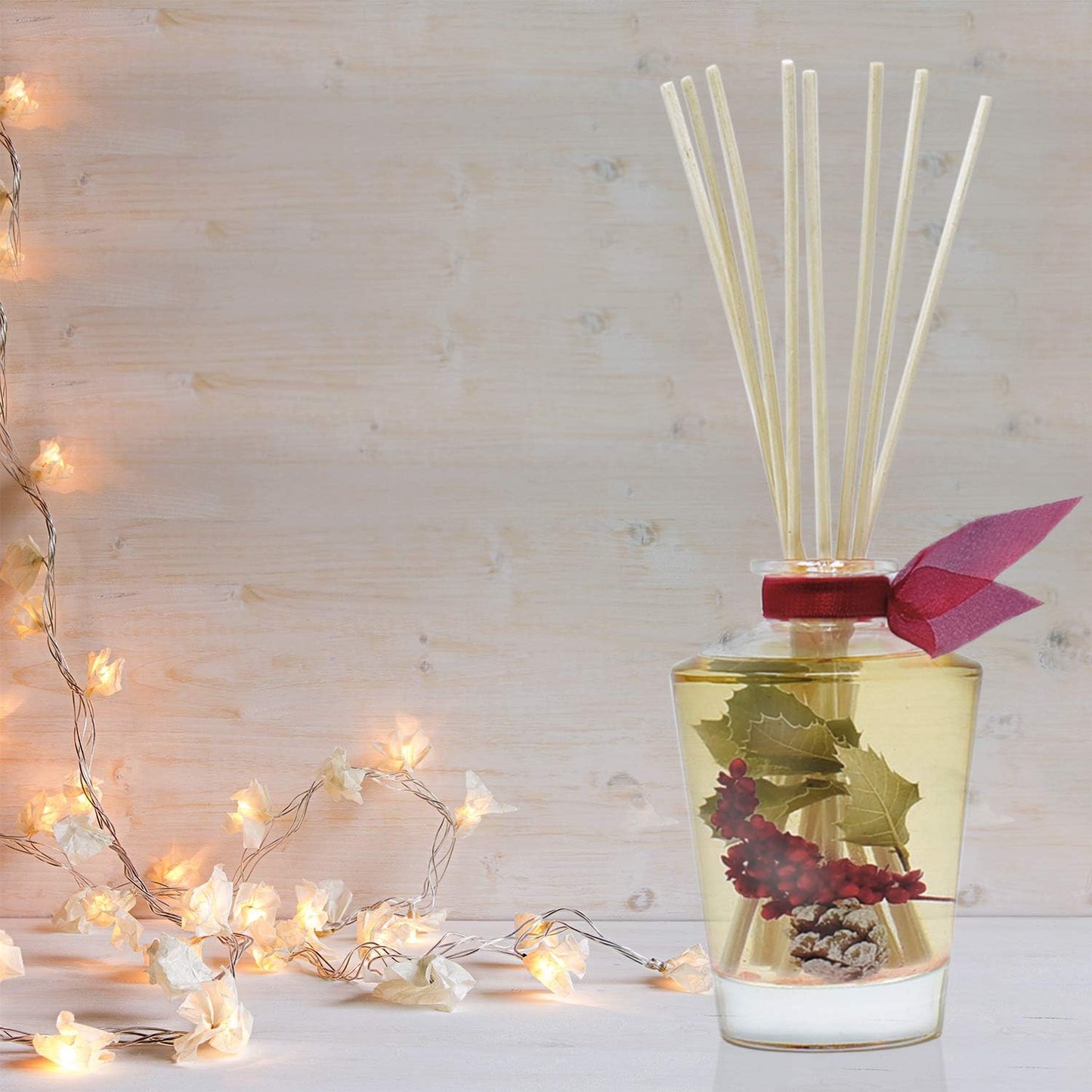 LOVSPA Reed Diffuser Set, Holiday Red Currant & Woods Scented Oil Diffuser with Sticks, Home Fragrance Accessories for Bathroom Shelf Decor, Aroma Diffusers for Home or Office Desk, USA Made