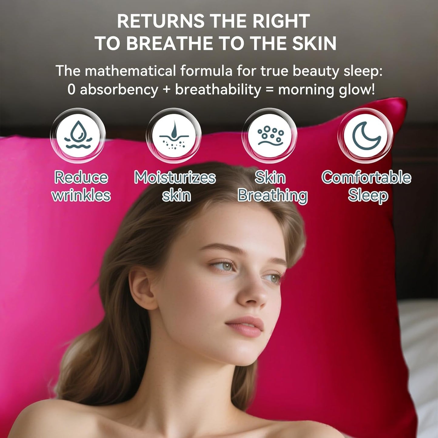 Tyfitb Satin Pillowcase Set for Hair & Skin Care – Cooling, Hypoallergenic, Anti-Frizz, Wrinkle-Free – Soft, Luxurious Pillowcases with Envelope Closure – 2-Pack, Standard Size 20x26, Gift-Ready