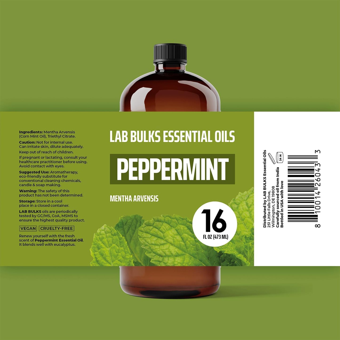 Peppermint Essential Oil (16 oz, 2 Pack) – Bulk Peppermint Oil for Diffusers, Candles, Cleaning & Sprays