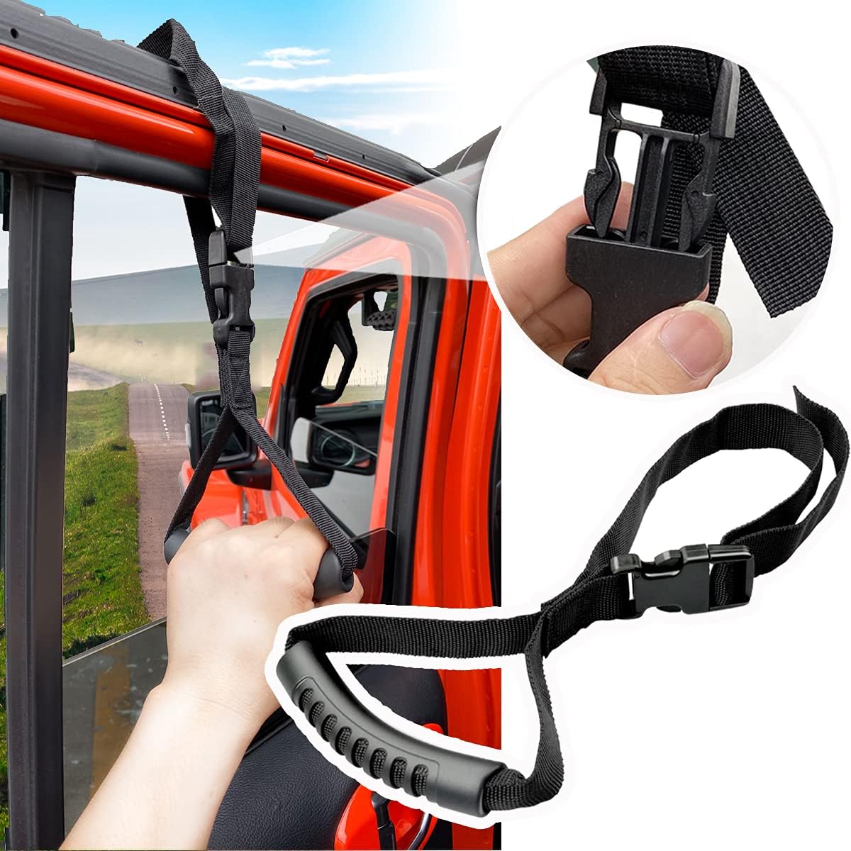 Bentolin Hand Handle Adjustable Standing Safety Black Handle Suitable for Elderly and Assistance- Disability Help (2-Pack