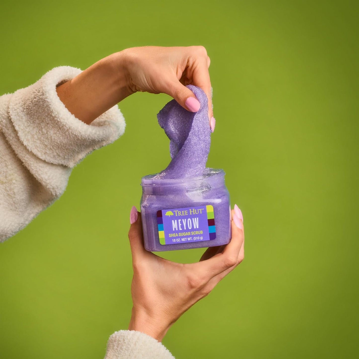 Tree Hut Shea Sugar Scrub Meyow | Exfoliating Body Scrub Removes Dead, Dry Skin for a Soft & Hydrated Feel | Nourishing Essential Body Care | 18 fl oz.