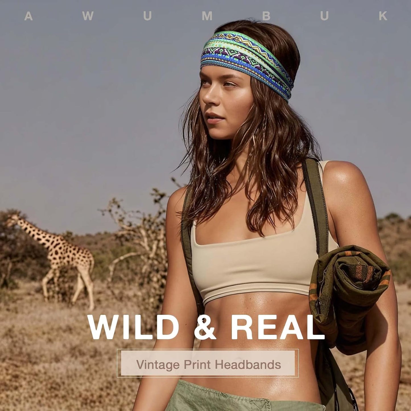 Wide Headbands for Women Knotted No Slip Head Bands Soft Turban Headband Hair Accessories Boho African Solid Color Head Wraps for Women Yoga Workout Pack of 6 (Retro)