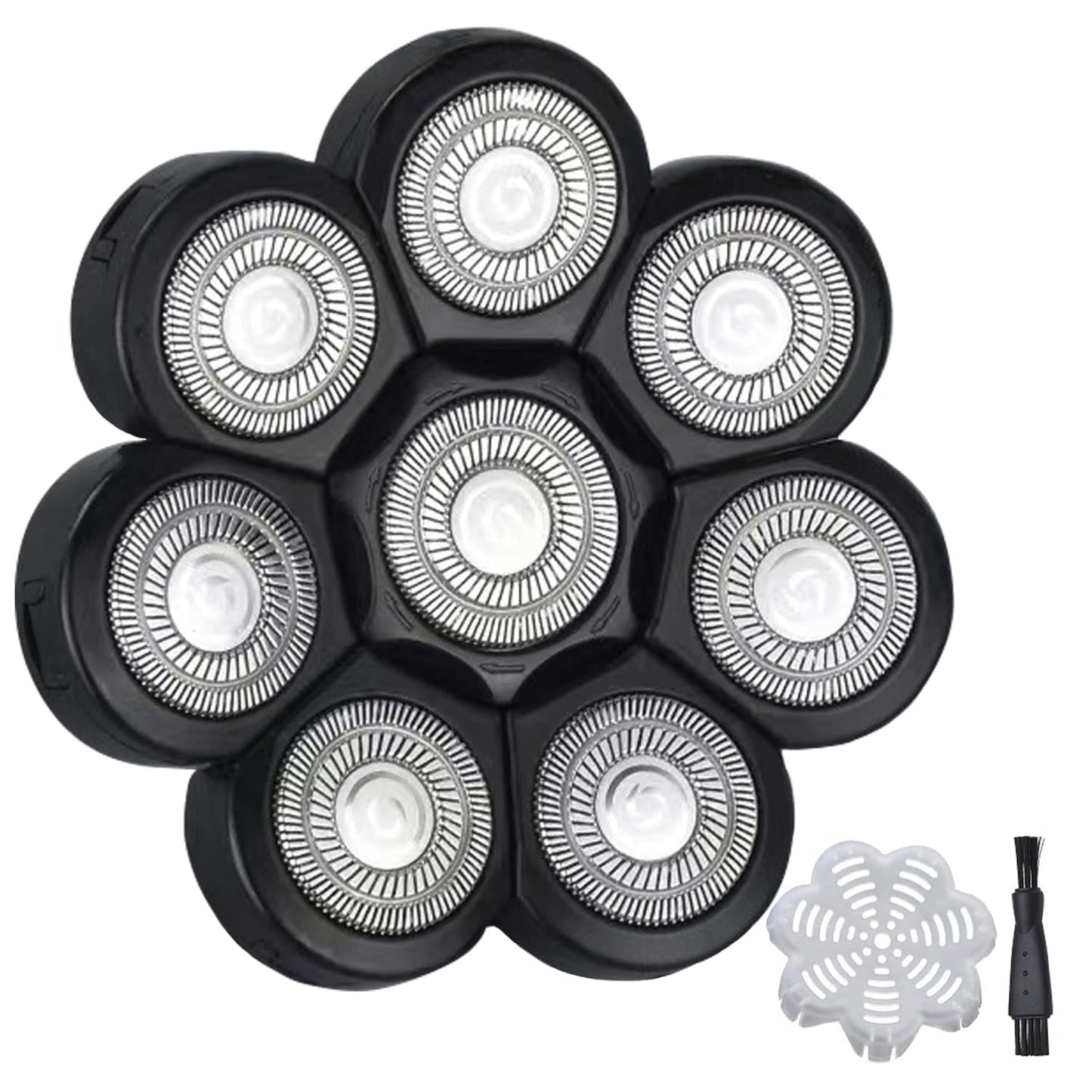 Electric Shaver Replacement Head 8 Heads for Bald Men Wet and Dry Compatible Waterproof 8D Upgrade Replacement Blades