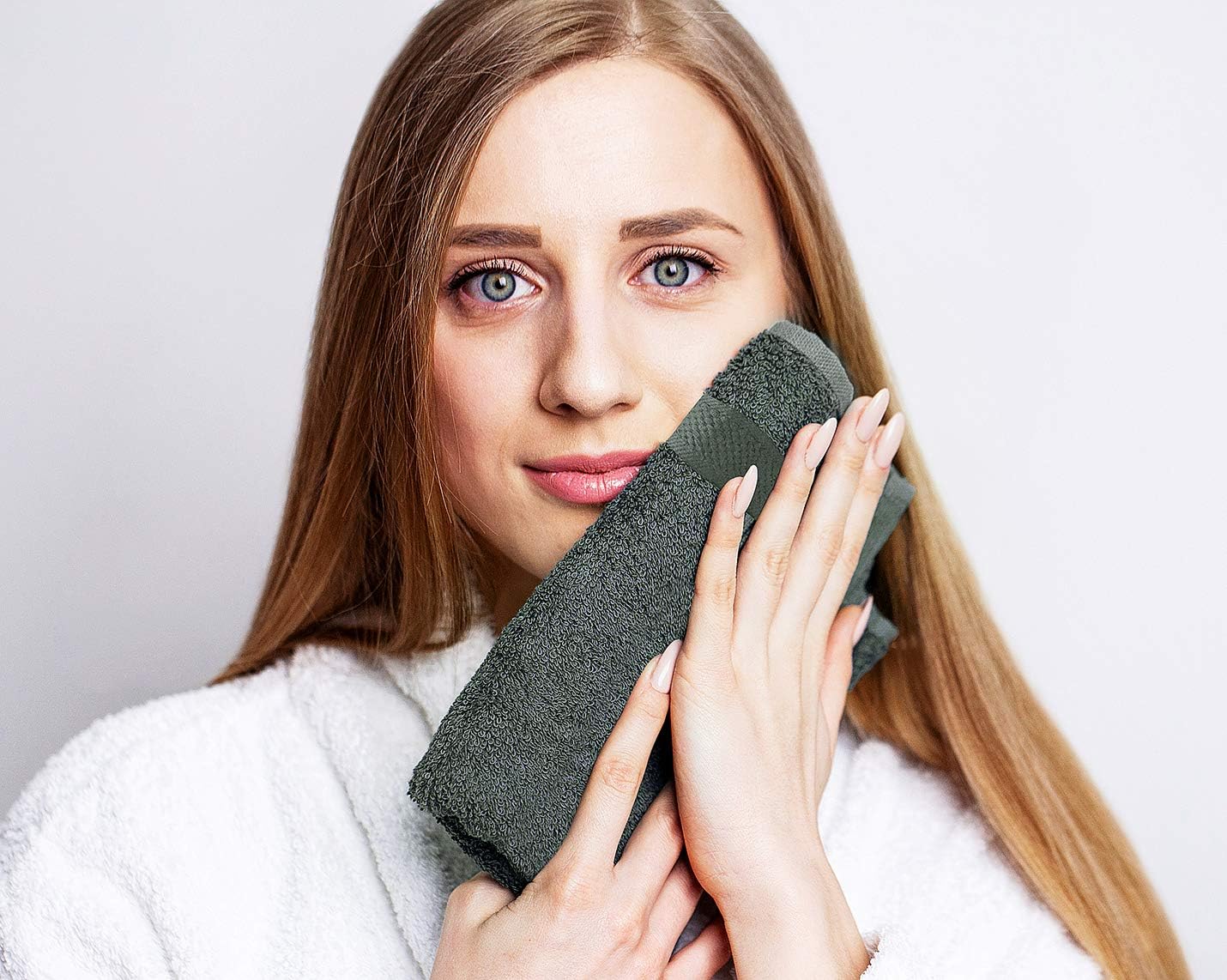 8 Piece Towel Set – 100% Cotton, Luxury & Soft Bath Towels, Highly Absorbent, Quick Dry, Plush & Fluffy, Hotel Quality, Large & Durable (2 Large Towels, 2 Hand Towels, 4 Washcloth)