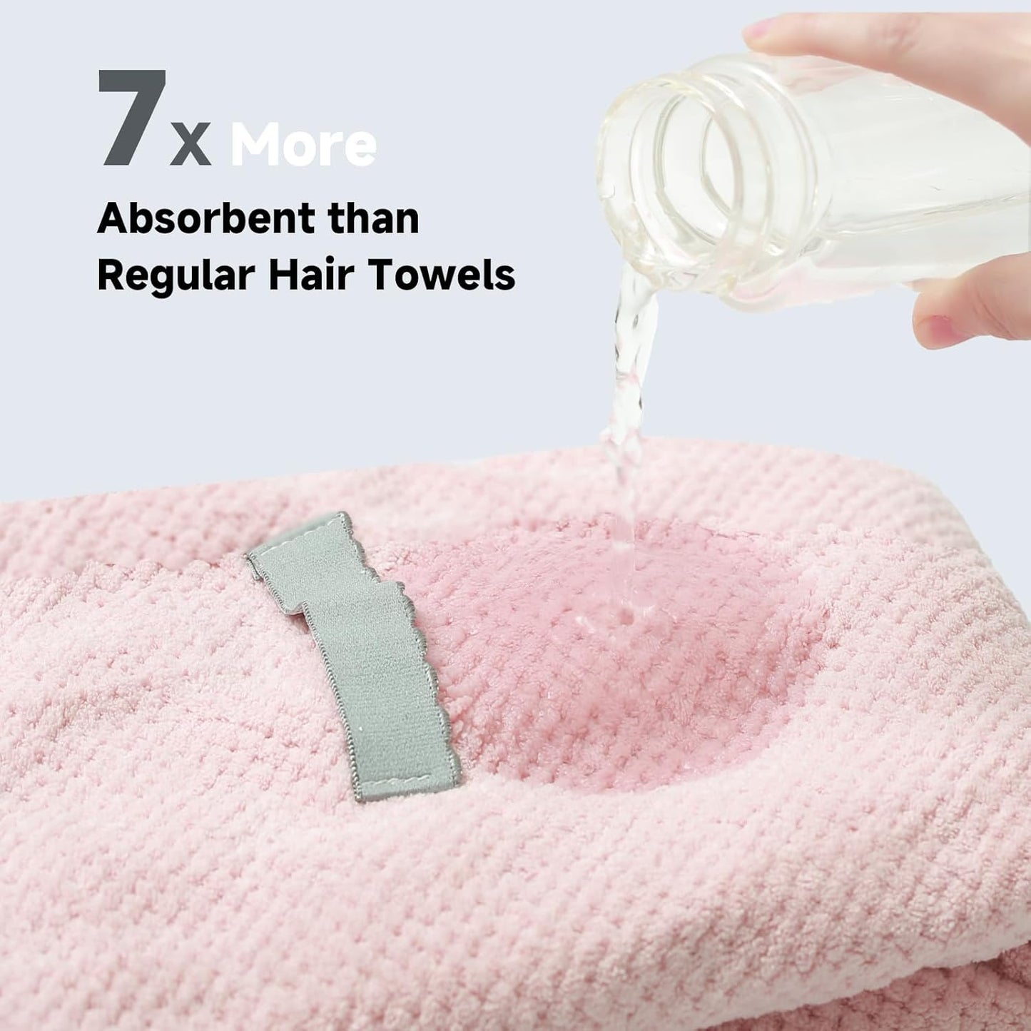 Large Microfiber Hair Towel for Women,Super Soft Anti Frizz & Quick Dry for Curly Hair,Ultra Absorbent Hair Wrap Towels for Long,Thick,Wet Hair 24x42 Inches (Pink)