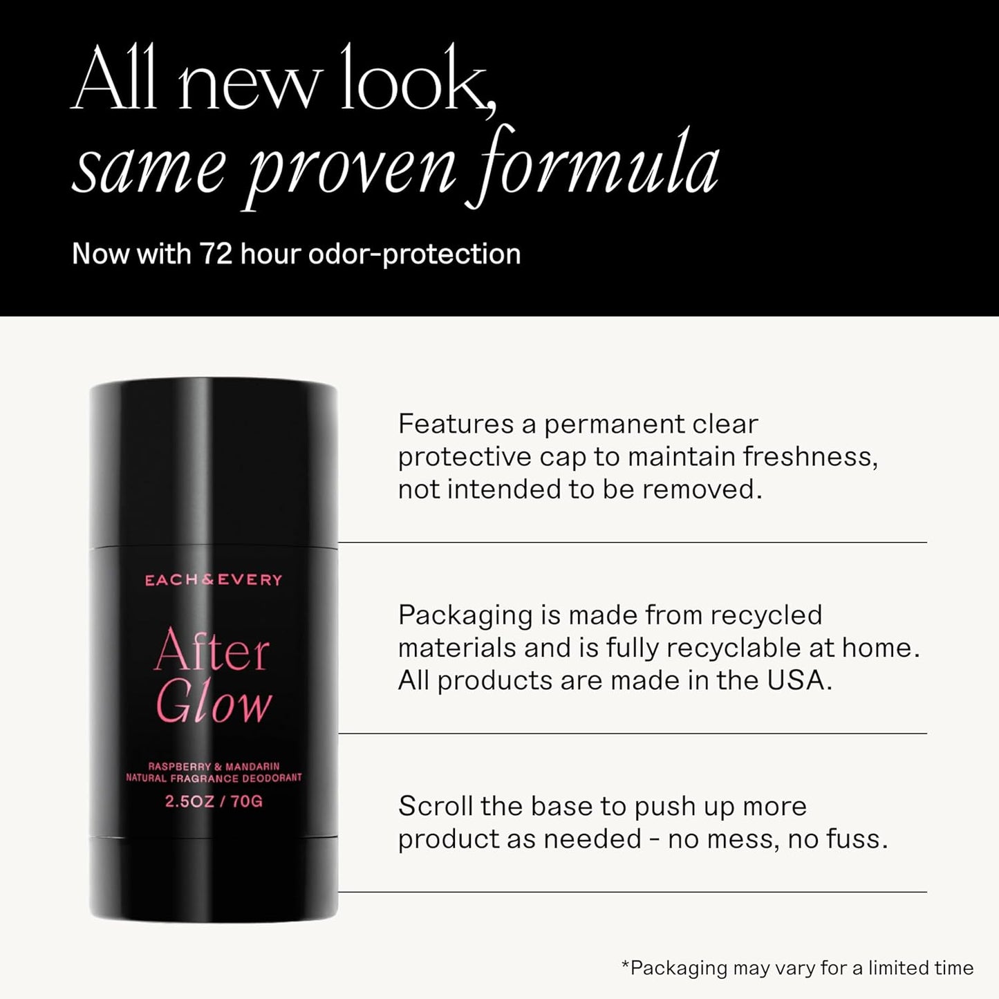 Each & Every Aluminum Free Deodorant for Women & Men, Raspberry & Mandarin - All Natural Deodorant for Sensitive Skin, EWG Verified - Clean, Baking Soda-Free, Plant-Based Fragrance - 2.5oz, 2 Pack