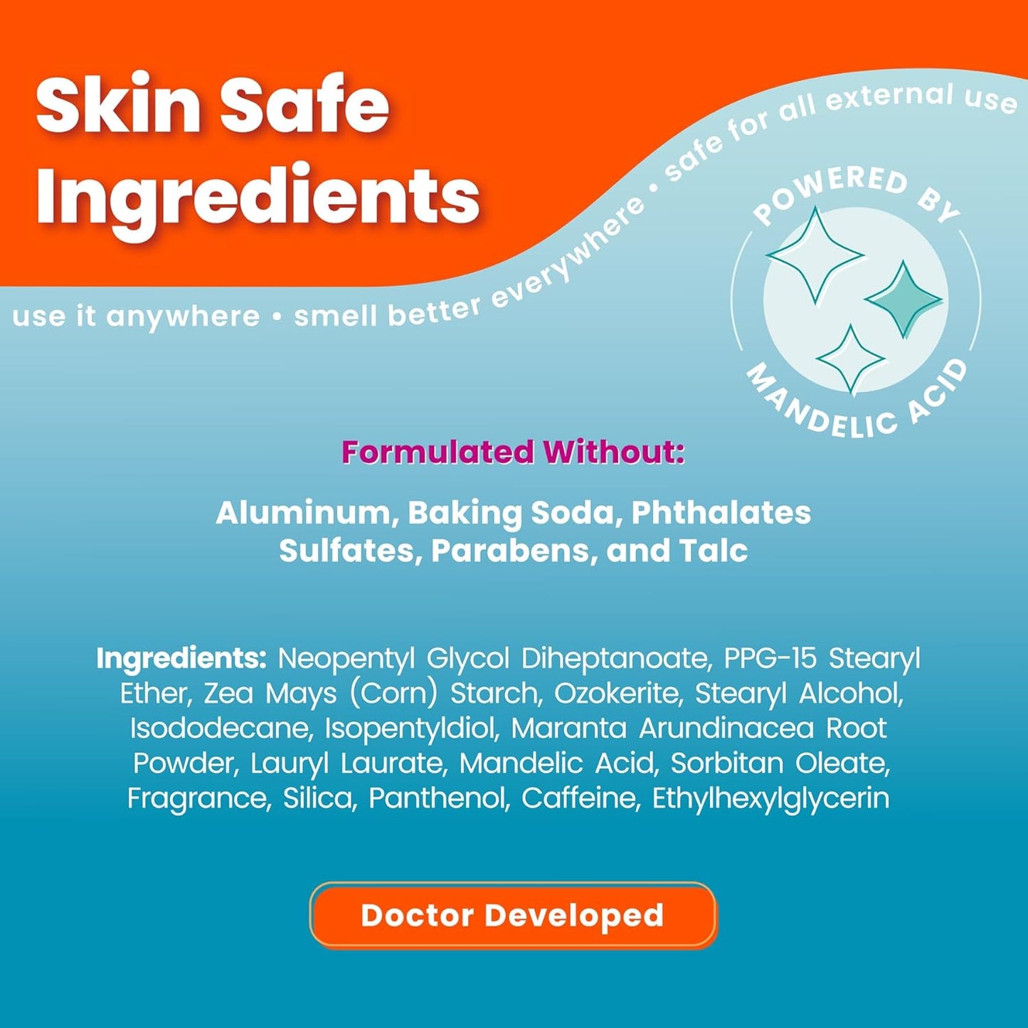 Lume Whole Body Deodorant - Smooth Solid Stick - 72 Hour Odor Control - Aluminum Free, Baking Soda Free and Skin Loving - 2.6 Ounce (Pack of 3) (Unscented)