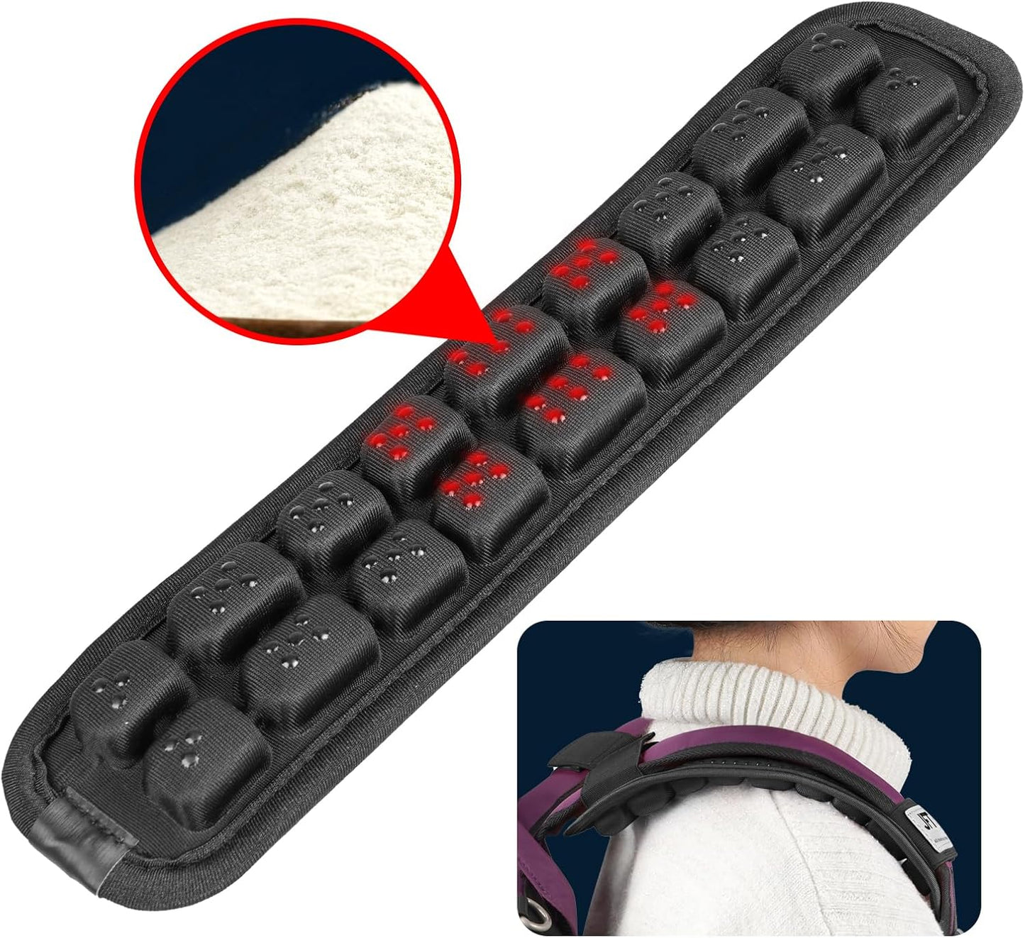 Shoulder Strap Pad of 3D Air Cushion, Backpack Accessories, Non-Slip Shoulder Strap Pad, for Hiking and Camping Bags