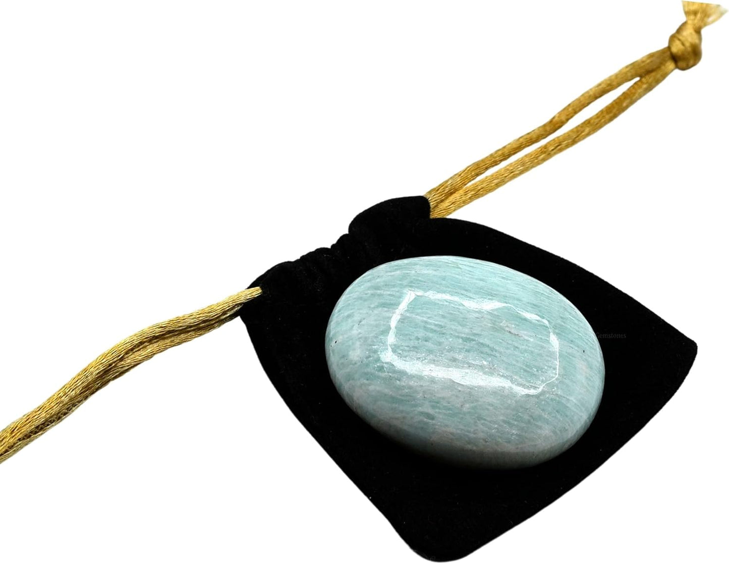 Amazing Gemstone Amazonite Crystals and Healing Stones - Large Palm Stone Crystals Piedra - Crystal for Good Luck, Balanced Positive Energy, Meditation - Unique Stocking Stuffers, Gifts for Women, Men