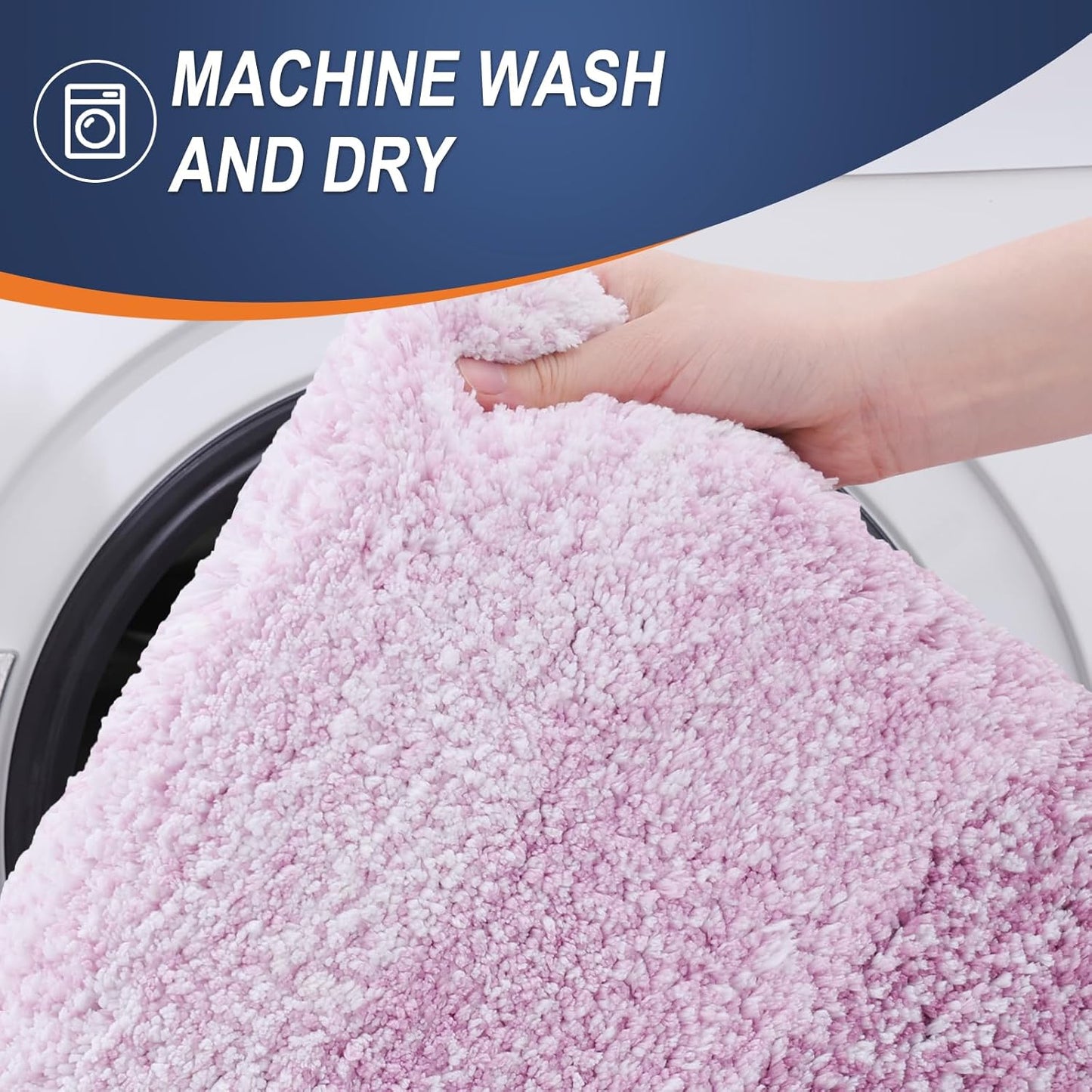 OLANLY Bathroom Runner Rugs 59x20, Extra Soft Absorbent Microfiber Bath Rugs, Rubber Backing, Quick Dry, Washable Bath Mats for Bathroom Floor, Tub and Shower, Home Decor Accessories, Pinkish-Purple