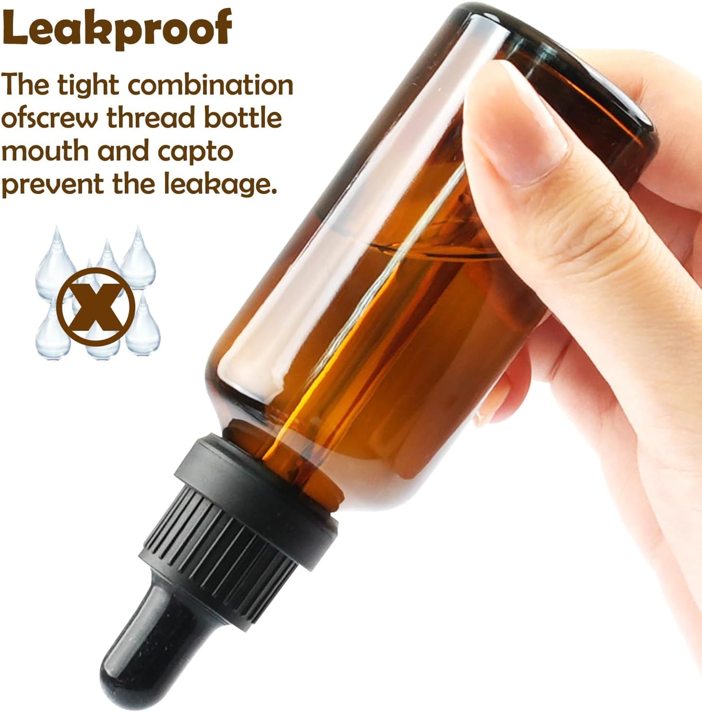 50ml Precision Dropping Bottles - Ideal for Essential Oils, Perfume Making, and DIY Projects. Safe, Durable, Eco-Friendly, and Perfect for Home or Lab Use Dropping Bottles(8pieces)