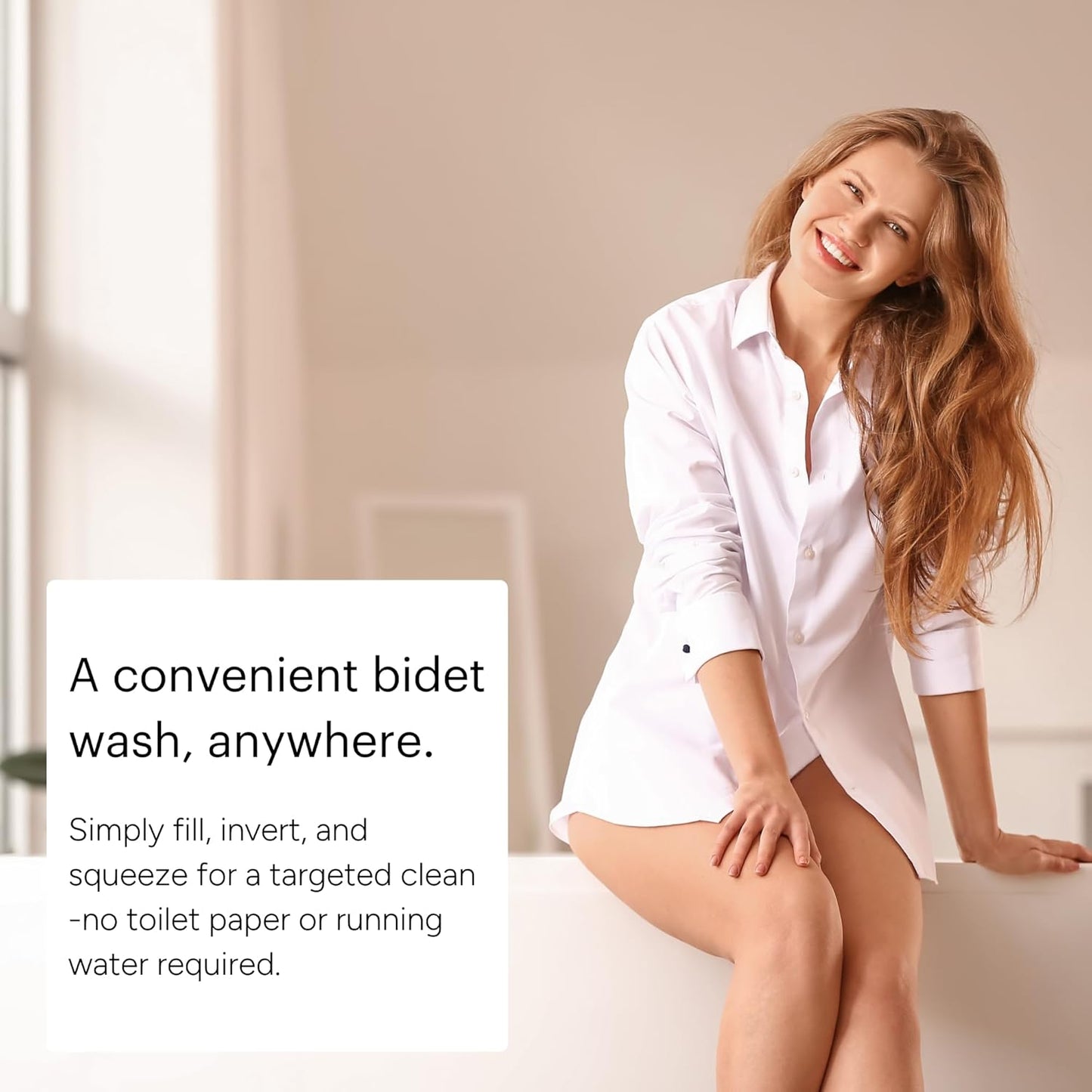 Brondell GoSpa Travel Bidet GS-70 – Portable Peri Bottle for Postpartum & Perineal Care, 400ml Handheld Bidet with Angled Nozzle, Nozzle Storage & Travel Bag