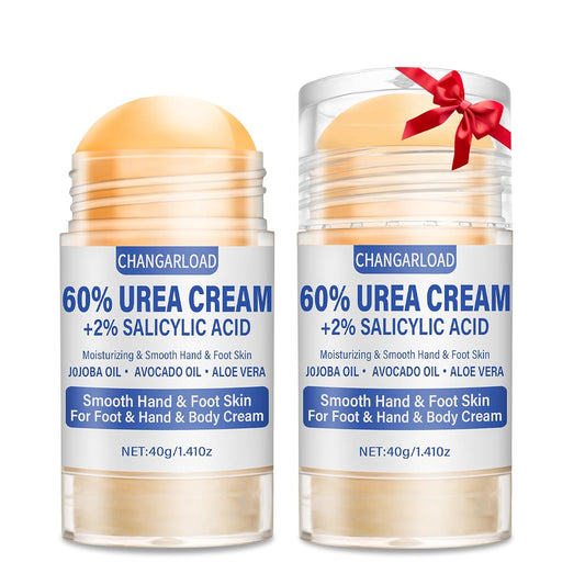 Urea Cream 60 Percent For Feet Maximum Strength - Intensive Repair Dry Cracked Skin, Urea Cream For Foot, Foot Cream For Dry Cracked Heels and Feet, 2 Pcs - 1.41 Oz