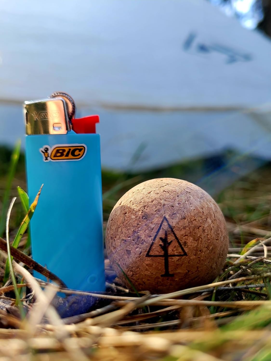 Travel Cork Massage Ball | Lightweight, Sustainable Alternative to Lacrosse Ball for Muscle Pain Relief (1.4 Inch (Pack of 2), Sanded Cork)