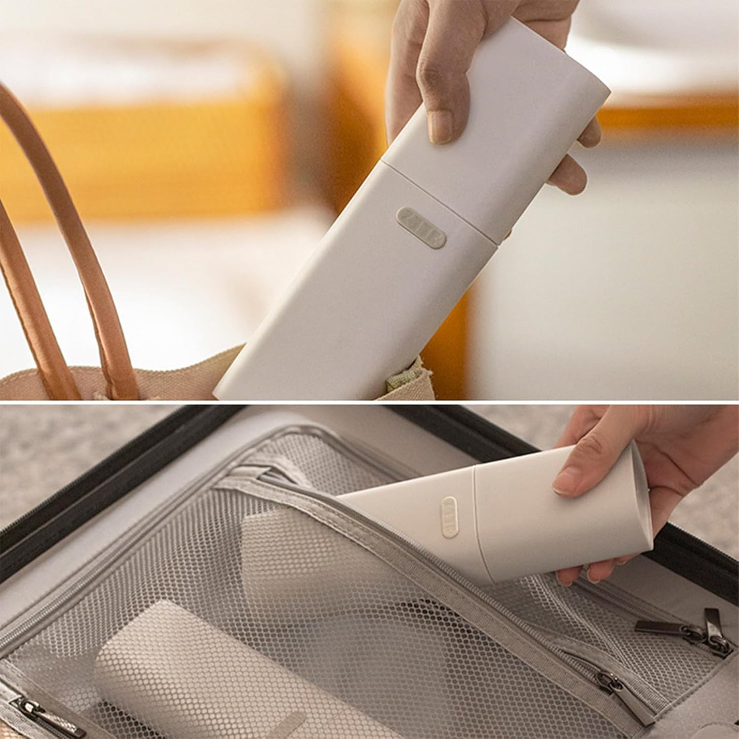 Compact Small Grey Travel Toothbrush Holder Case with Ventilation Hole, Portable Travel Toothbrush Cup with Cover, Storage Container for School Camping Business Trip Bathroom