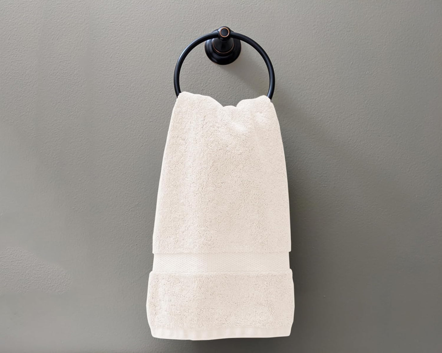 Delara 100% Organic Cotton Towels 650 GSM Plush Feather Touch Quick Dry Hand Towel, Pack of 6 GOTS Certified, Oeko-Tex Green Certified, Organic Cotton Hand Towel, 20"X30"