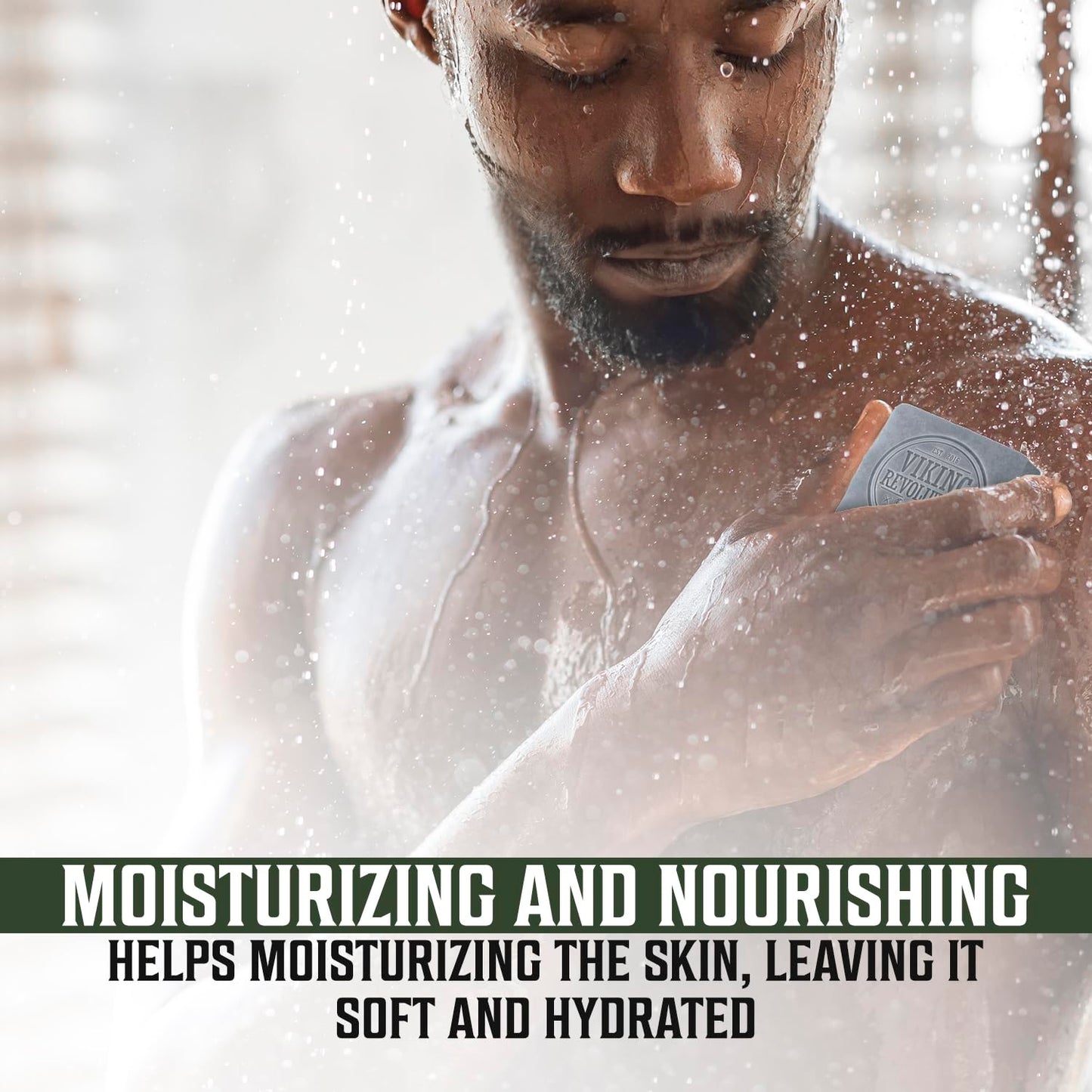 Viking Revolution Tea Tree Natural Soap for Men - Mens Soap Bar with Essential Oils Cold Pressed Bar Soap for Men - Nourishing Mens Bar Soap with Coconut Oil, Shea Oil, Almond Oil (2 Pack)