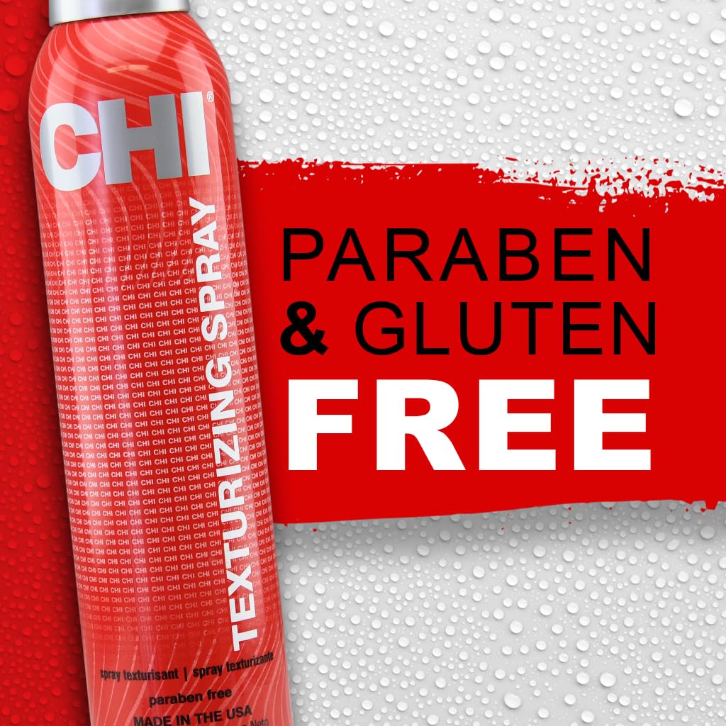 CHI Texturizing Hairspray, Volumizing Hairspray For Adding Buildable Texture & Body, Flexible Hold, Sulfate, Paraben, & Cruelty-Free, 7 Oz