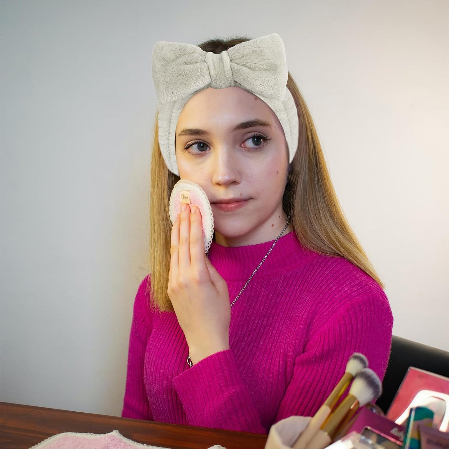 Ondder 8 Pcs Coffee Skincare Headbands Microfiber Hairband for Women Facial, Make Up, Spa, Yoga, Hair Band - 1 Pack of 8 Headbands