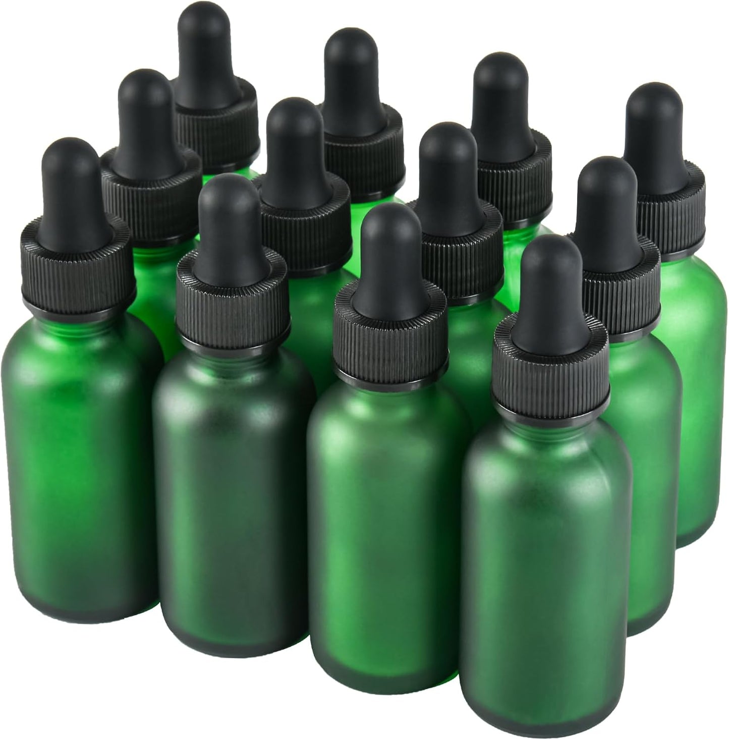 12 Pcs, 1oz Dropper Bottle, Green Glass Eye Dropper Bottle, Tincture Bottles with Dropper, Pretty Finish, Leak-Proof Design, Stronger Suction for All Kinds of Mixed Liquids