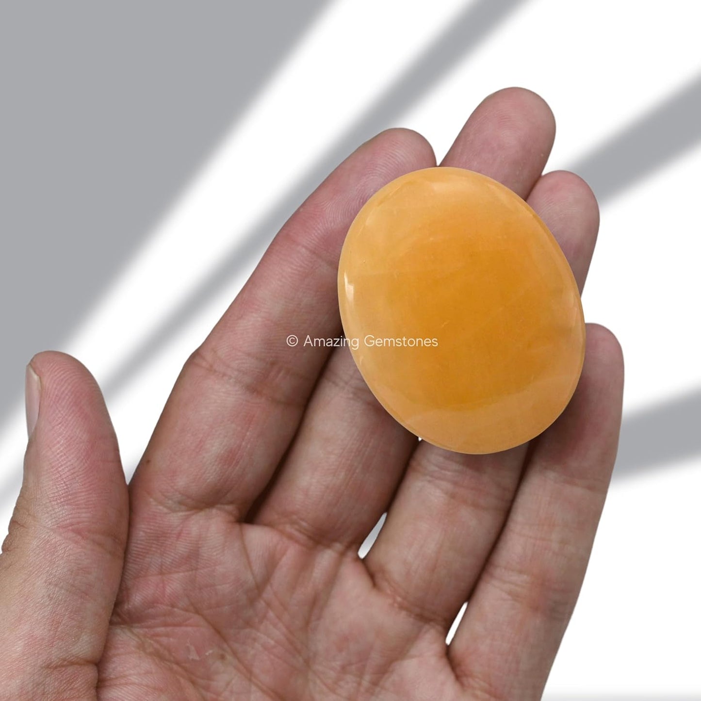 Amazing Gemstone Yellow Aventurine Crystals and Healing Stones - Large Palm Stone Crystals Piedra - Crystal for Good Luck, Positive Energy, Meditation - Unique Stocking Stuffers and Birthday Gifts