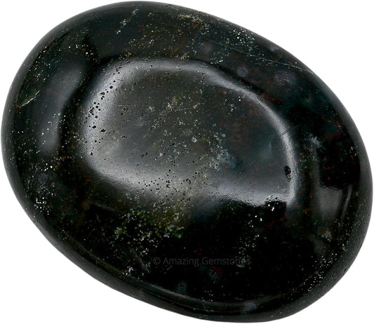 Amazing Gemstone Bloodstone Crystals and Healing Stones - Large Palm Stone Crystals Piedra - Crystal for Good Luck, Balanced Positive Energy, Meditation - Unique Stocking Stuffers and Gifts for Women