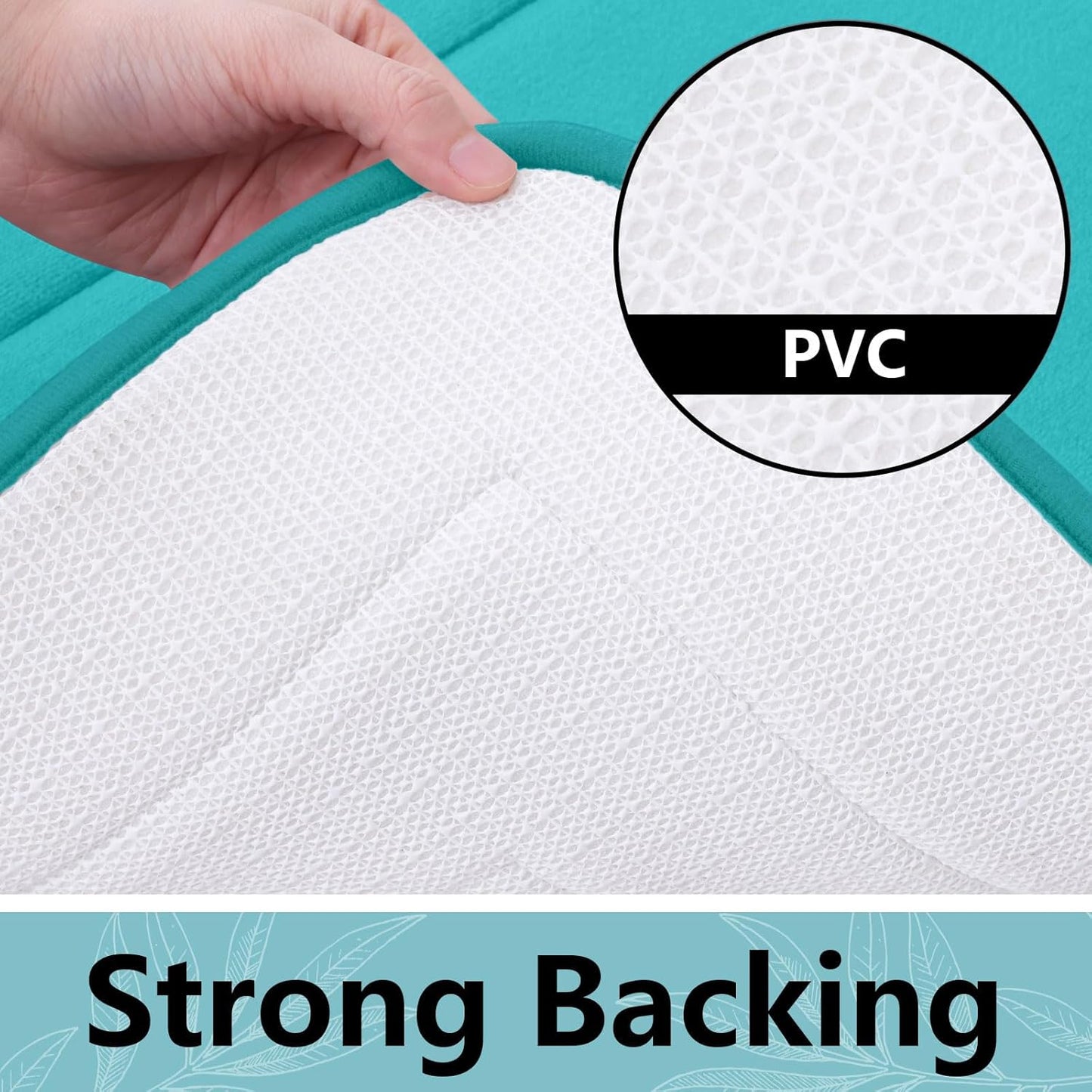 Arotive Memory Foam Bathroom Rug Mat 24x16, Ultra Soft and Absorbent Bath Mat, Machine Wash Dry, Comfortable Bath Rug Carpet for Bathroom Floor, Tub and Shower, Teal