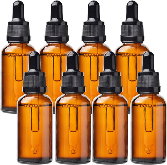 50ml Precision Dropping Bottles - Ideal for Essential Oils, Perfume Making, and DIY Projects. Safe, Durable, Eco-Friendly, and Perfect for Home or Lab Use Dropping Bottles(8pieces)