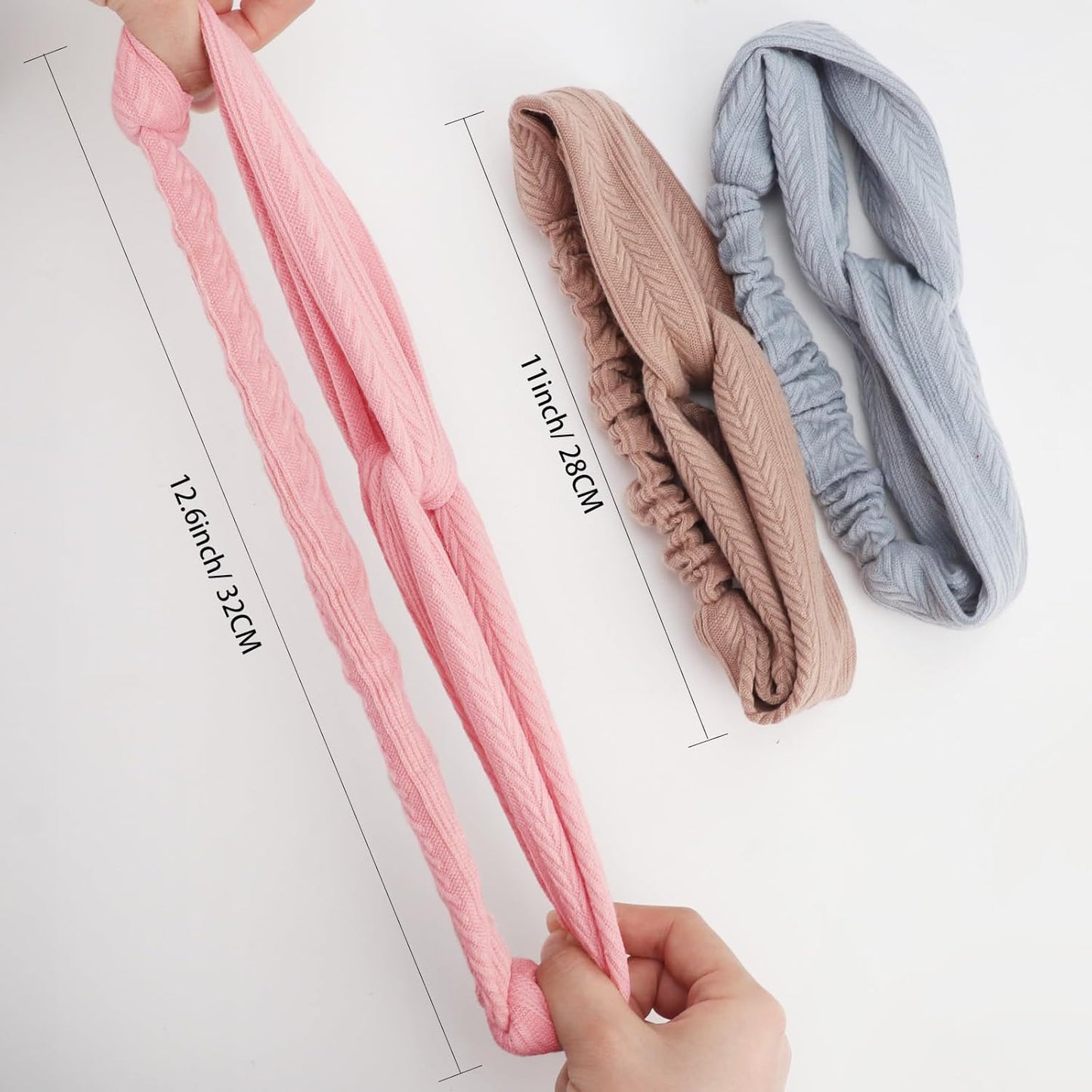 DRESHOW 8 Pack Headbands for Women Yoga Knotted Headbands Elastic Criss Cross Hair Accessories Sports Head Wrap Non Slip