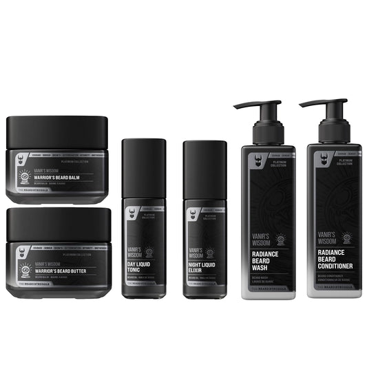 The Beard Struggle Greenlander Bundle - Beard Kit with Butter, Balm, Night Oil, Day Oil, Wash & Conditioner - Platinum Collection - Vanir's Wisdom