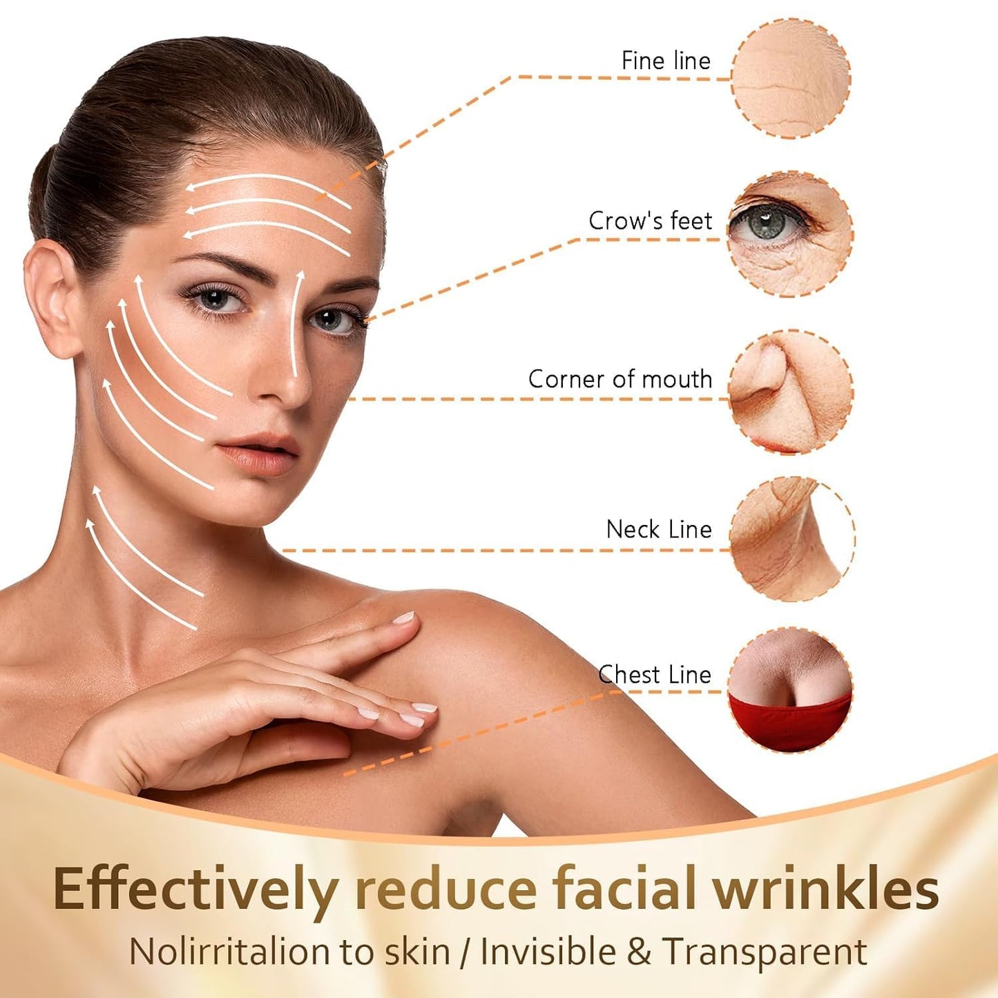 Forehead & Neck Wrinkle Patches, Reusable Silicone Face Patches for Wrinkles, Anti Wrinkle Patches to Reduce Facial Wrinkles, Frown, Chest & Fine Lines, Overnight Wrinkle Pad for Women, 11 Pcs