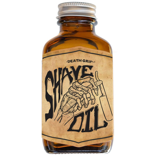 Shave Oil Tea Tree Pre-shave Soften Bristles | For All Natural Razor Glide | Preshave During & AfterShave To Soothe & Soften Skin & Facial Hair by Death Grip | 3oz Bottle | Made In The USA